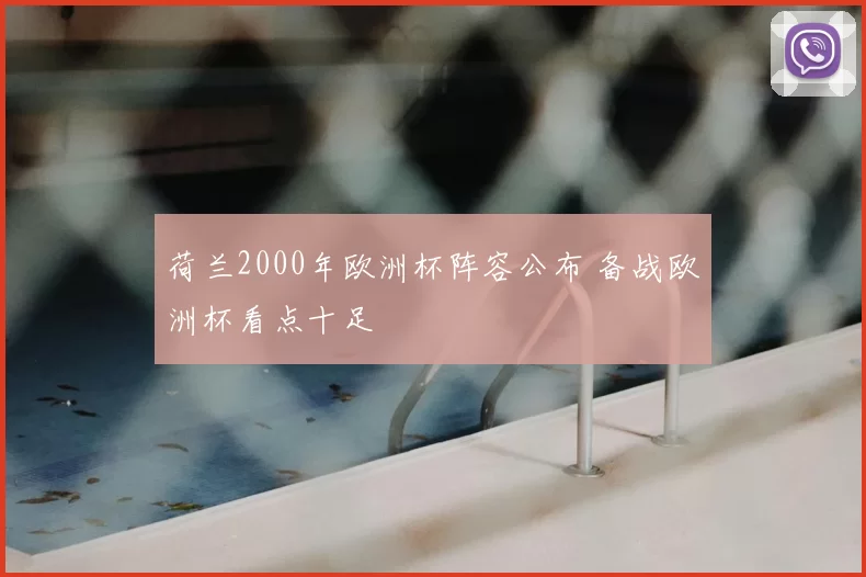 荷兰2000年欧洲杯阵容公布 备战欧洲杯看点十足